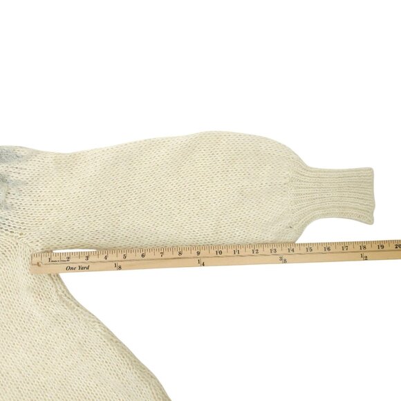 Free People Baltic Fair Isle Sweater Womens M Balloon Sleeve Oversized Boho - Picture 6 of 16